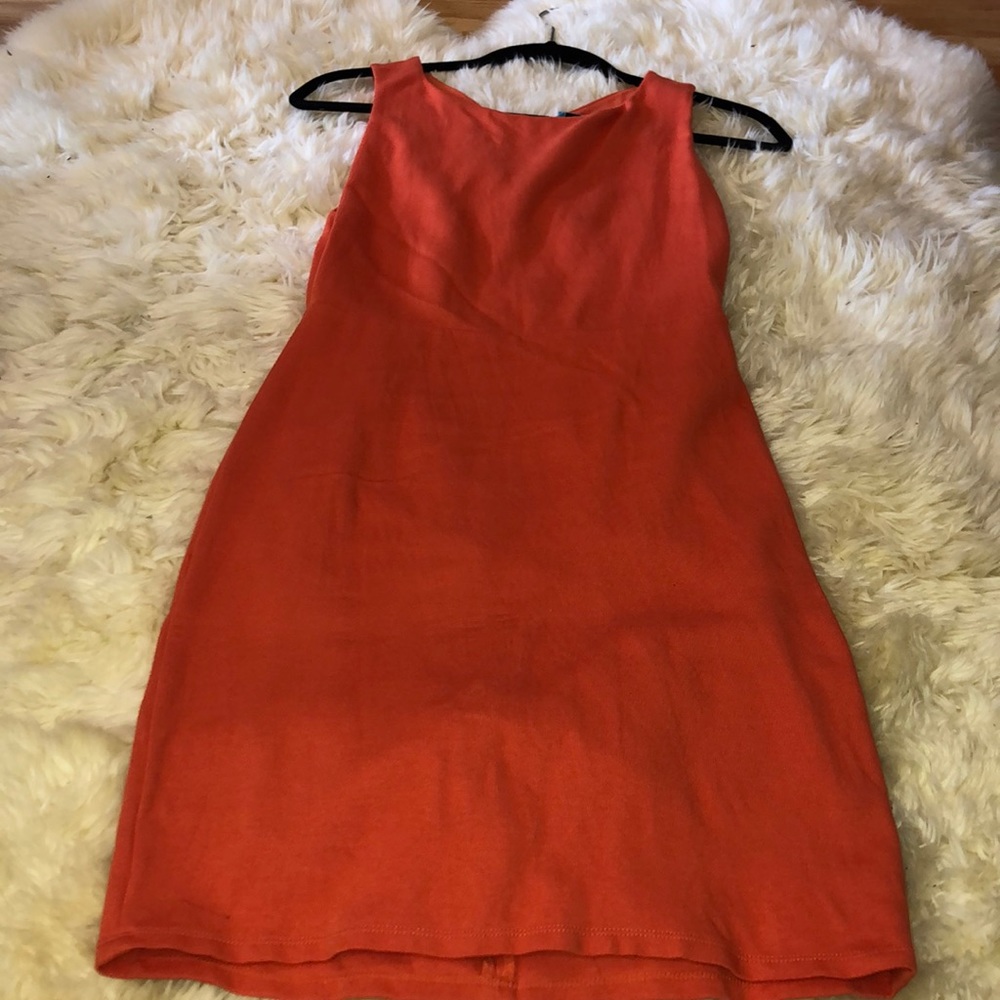 Alice and Olivia orange dress